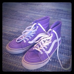 Purple high top vans